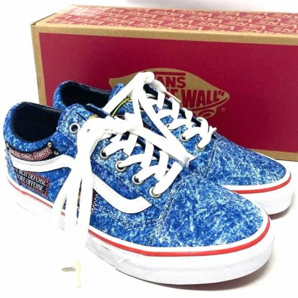 VANS Old Skool Shoe Cobra Kai Multi Canvas Sneakers VN0A3WKT6GL Size Women's Low